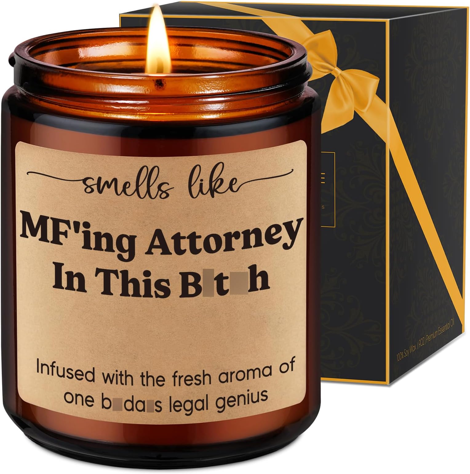 Fairy's Gift Candle, Lawyer Gifts for Women Men, Attorney Gifts, Graduation, Law School Student Essentials, Passing The Bar Exam, Funny Law Degree Graduation Presents for Attorneys, Future Lawyer