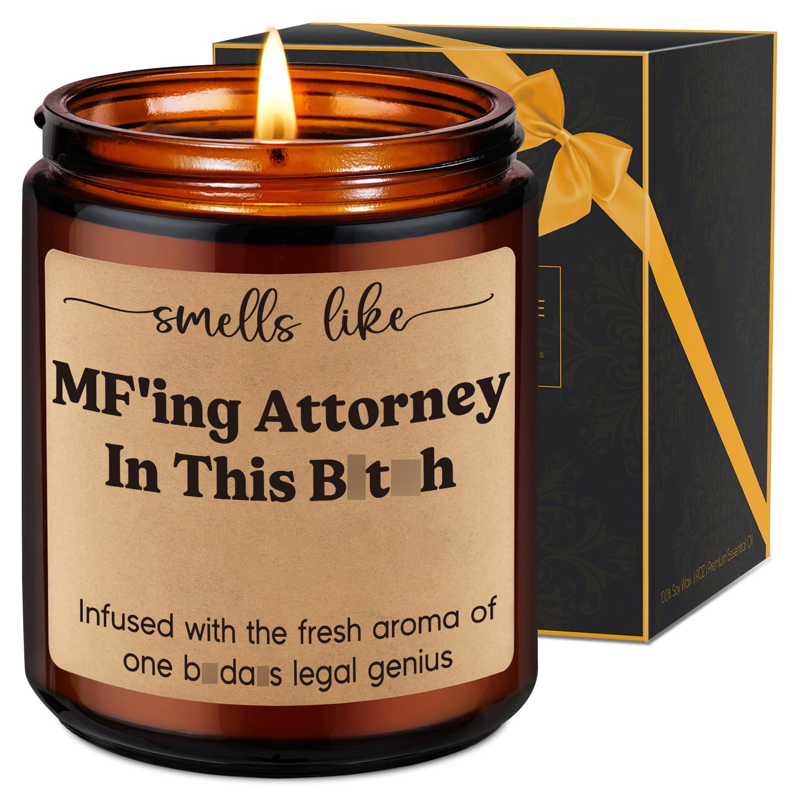 Fairy's Gift Candle, Lawyer Gifts for Women Men, Attorney Gifts, Graduation, Law School Student Essentials, Passing The Bar Exam, Funny Christmas, Cool Presents for Attorneys, Future Lawyer, Law Grad