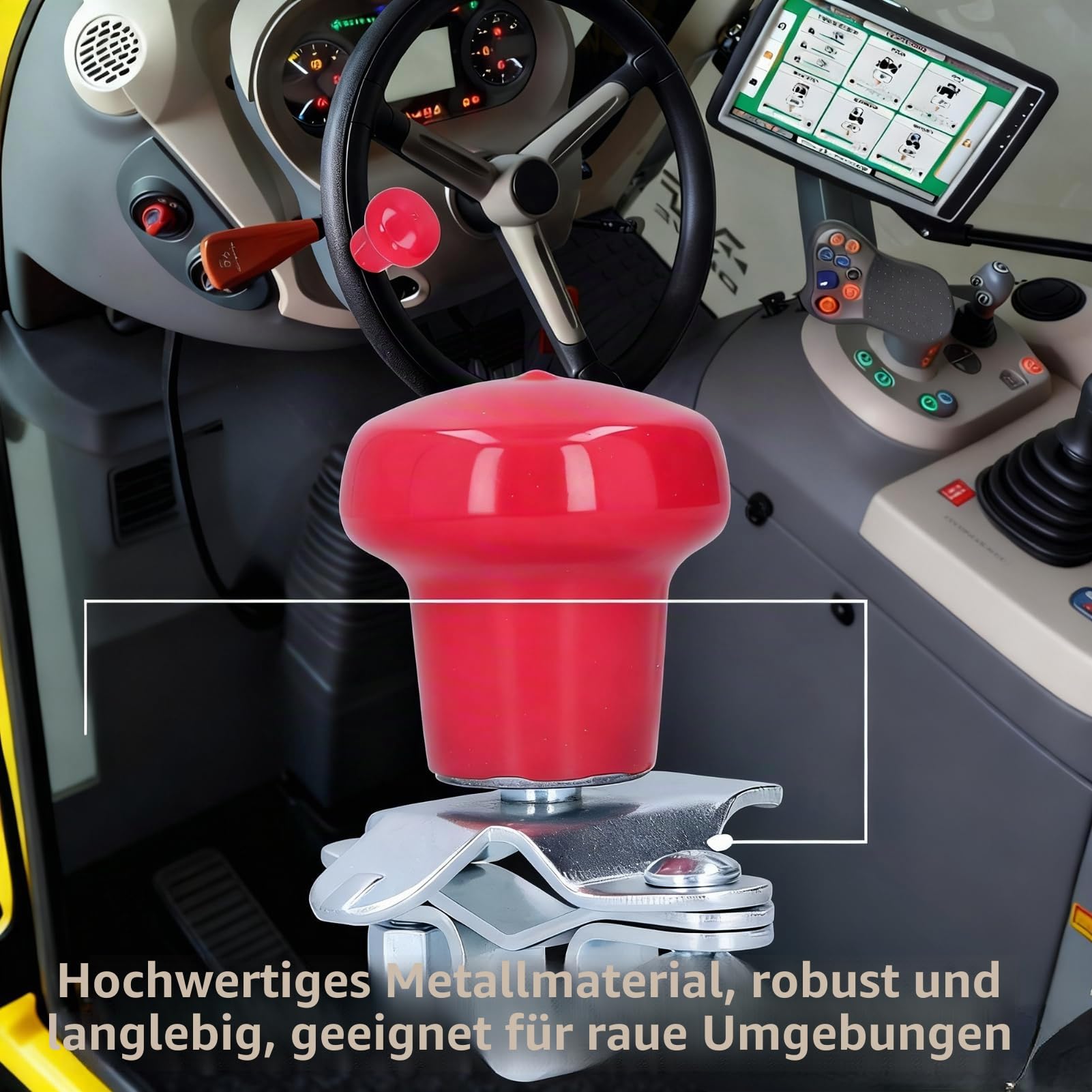 Tbest Lenkradknopf, Zusatzknopf, robust, Universal-Lenkradspinner für Traktor-Fahrzeuge