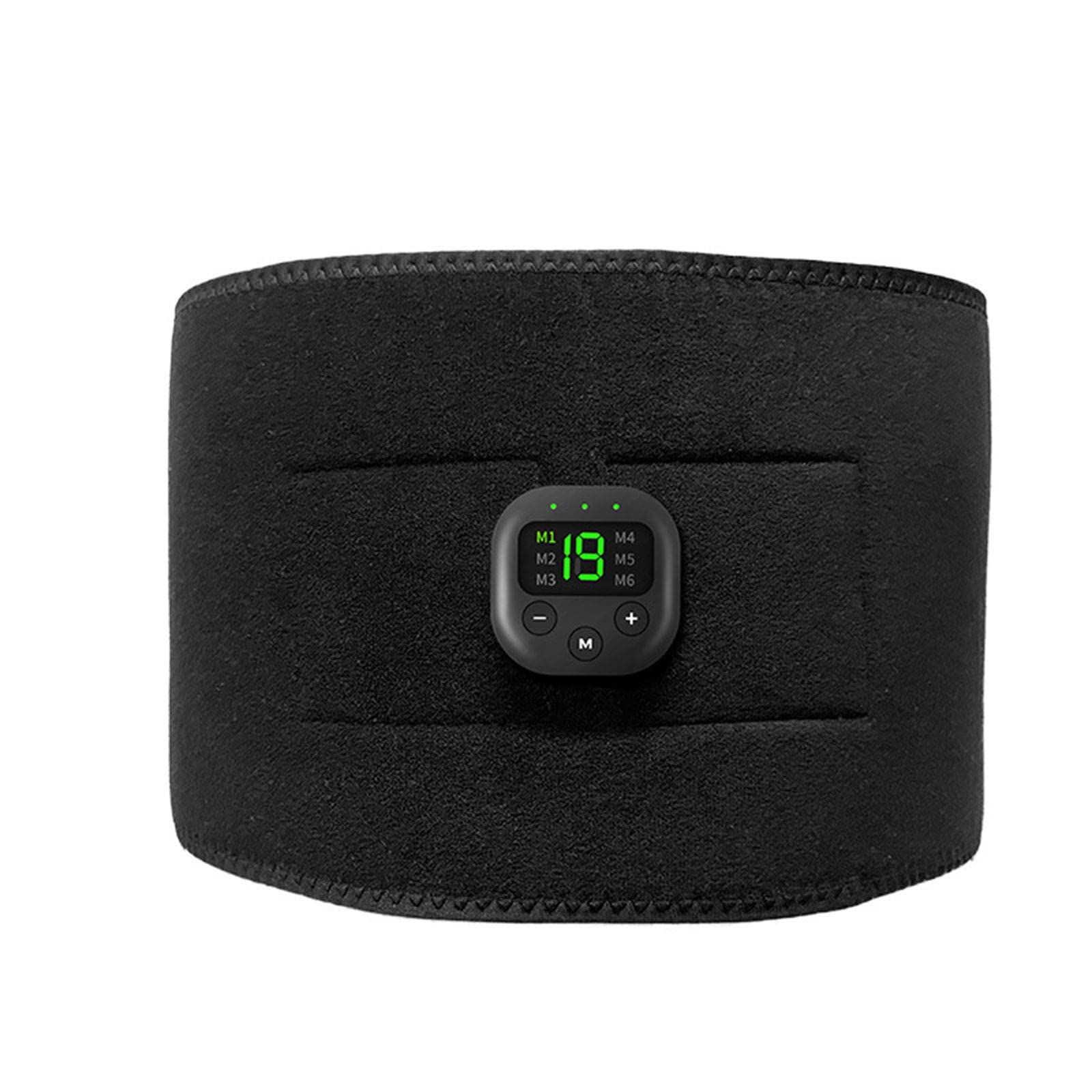 NCONCO EMS Muscle Stimulator, Abdominal Muscle Toning Trainer, Abs Trainer with 6 Modes& 19 Intensities, Portable Abdomen Belly Fitness Belt, USB Rechargeable for Abdomen, Arm, Leg Fitness Training