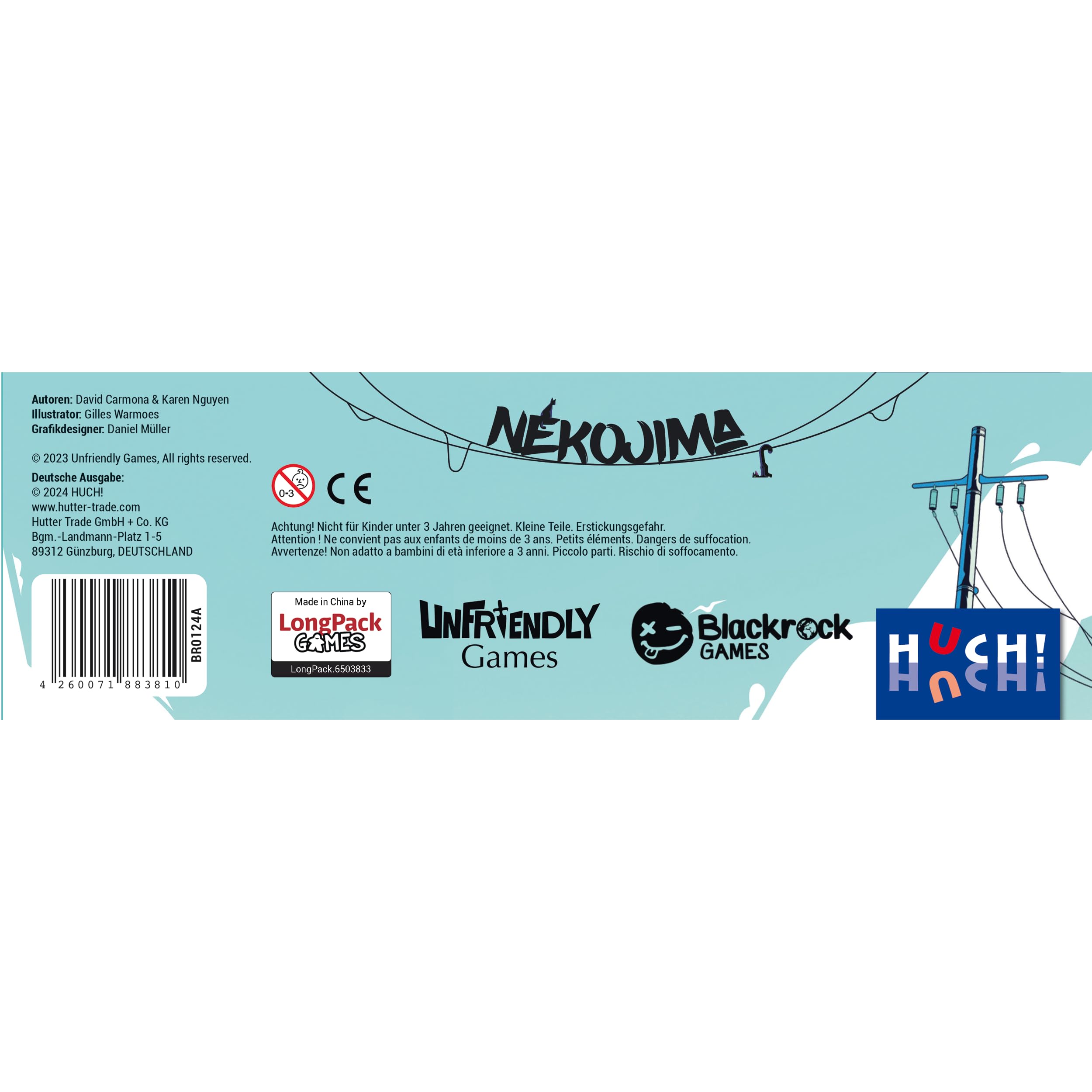 HUCH! Nekojima | Jeux de société à partir de 7 Ans | Jeux d'adresse | Écoliers | Cadeaux en Bois | Île des Chats au Japon | pour 1 à 5 Joueurs à partir de 7 Ans