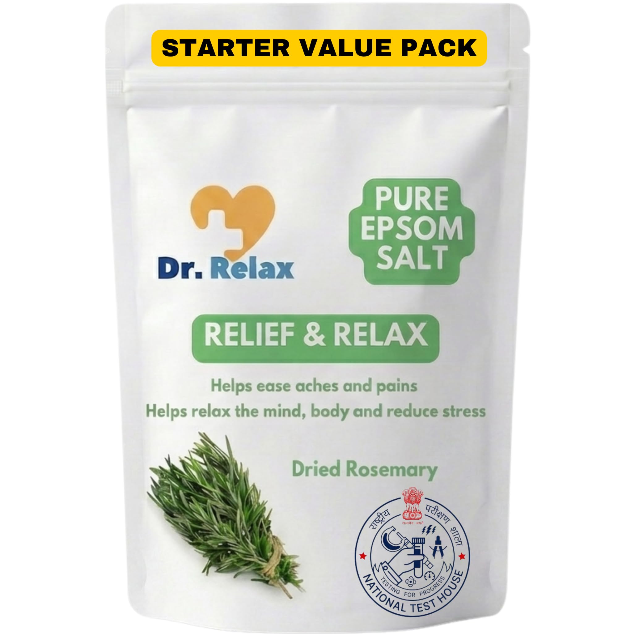 Dr.Relax 100% Pure Epsom Bath Salt Crystal | Detox Bath Salt For Stress Relief & Recovery | Relieves Muscle Pain, Cramps, Joint Stiffness & Inflammation with Magnesium Salt & Rosemary 850 Gm-picture-27