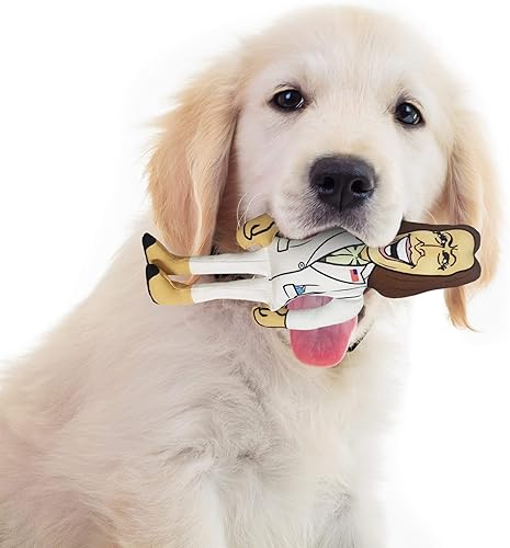 Miniatura 5 de Republican Dogs Kamala Harris - Juguete masticable para perros, muñeca de parodia política, incluye chirriador hecho con poliéster duradero triple