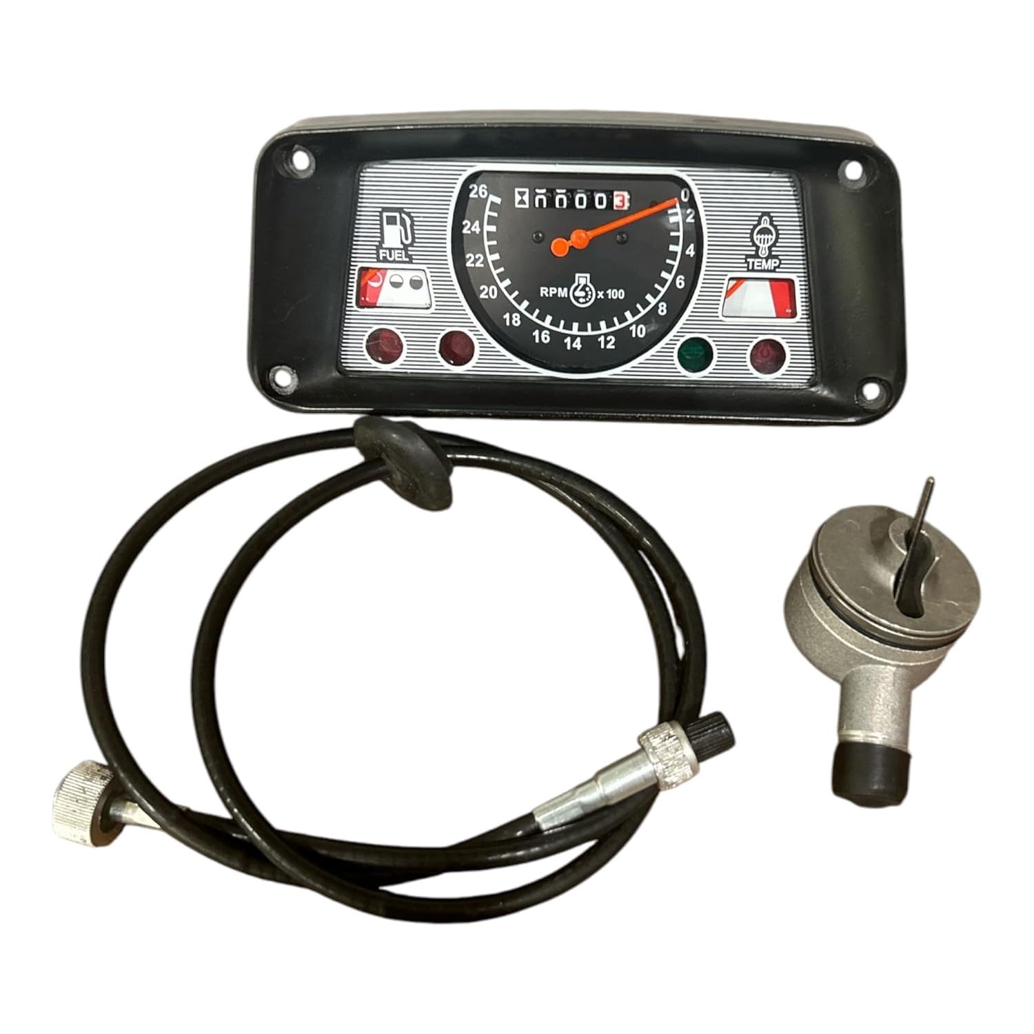 Instrument Cluster Gauge Kit for Ford Tractors 2000 4000 5000 Includes Cable and Tach Drive Adapter Clockwise Rotation | Arko