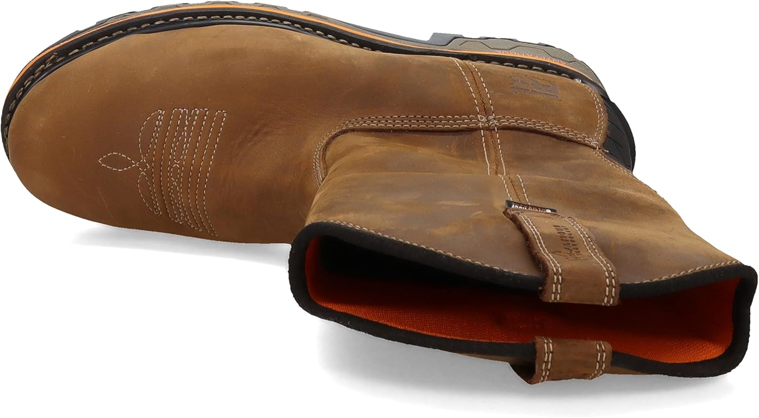 Timberland PRO True Grit Pull-On Composite Safety Toe Waterproof Industrial Western Work Boot, top-down view of interior