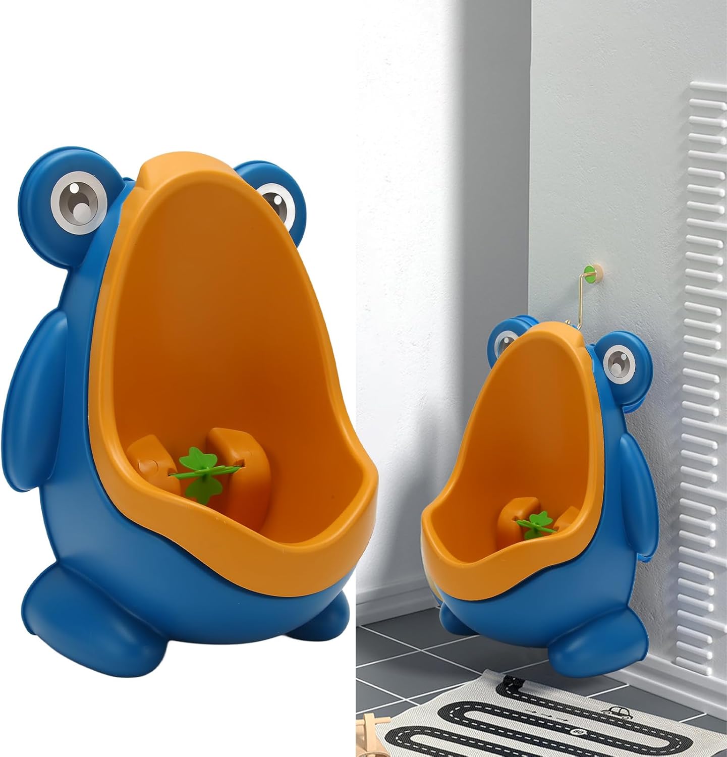 Potty Training Urinal for Boys, Frog Pee Training Wall Mounted Kids Potty Training Toilet Baby Standing Urinal with Funny Aiming Target, Potty Training Toilet for Toddler Boy