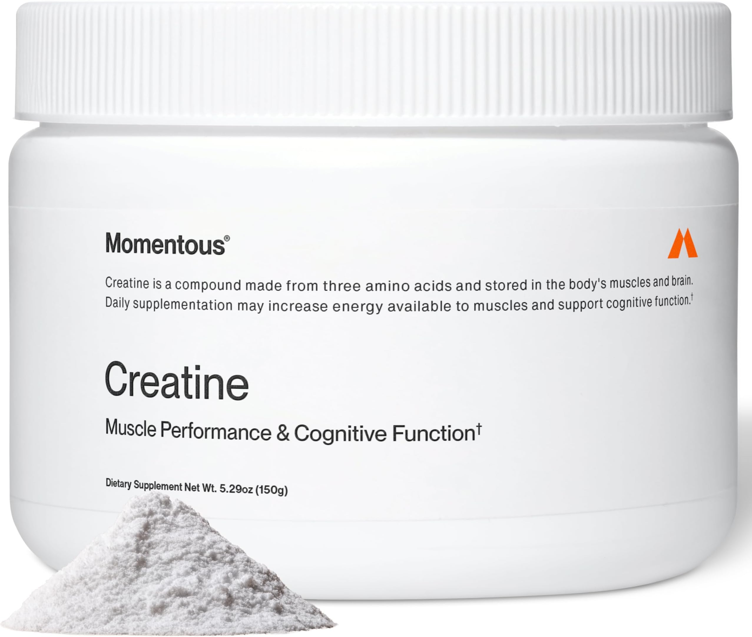 Momentous Creatine Monohydrate Powder, 5g per Serving, Unflavored