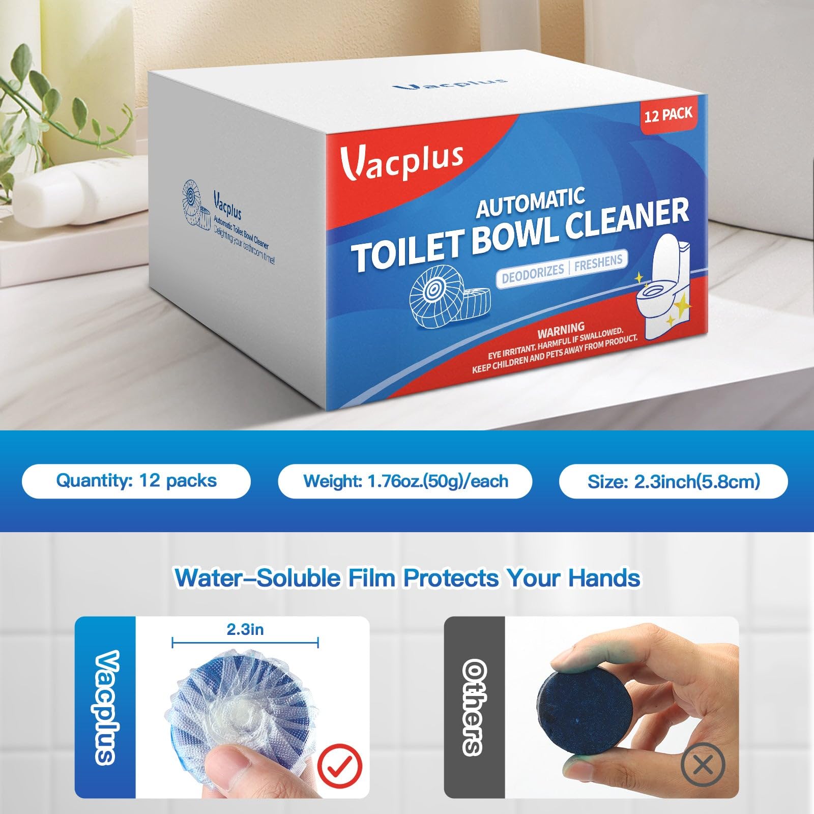 12 Pack Toilet Bowl Cleaner Tablets G237