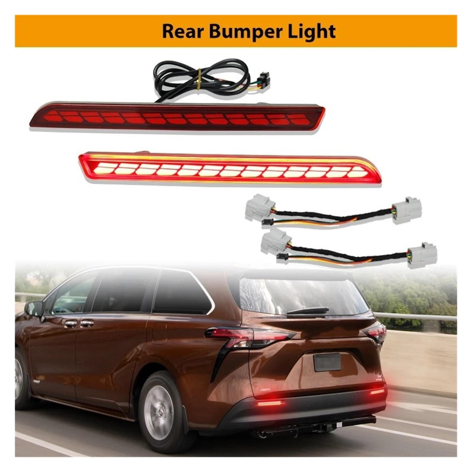 Conjunto piloto trasero coche Luz LED Trasera Para Sienna 2021 2022, Funciones 3 En 1, 12V, Freno De Parachoques, Accesorios Reflectores Señal Giro Dinámicos, 2 Uds