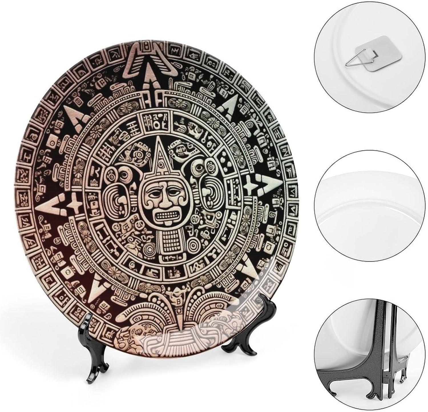 Mayan Calendar End Of The WorldDecorative Ceramic Plate Dinner Plate for Salad Dessert Round Display Plate Decorative Porcelain Dish Wall Ornament Microwave Oven Dishwasher Safe Gift 10inch image 4