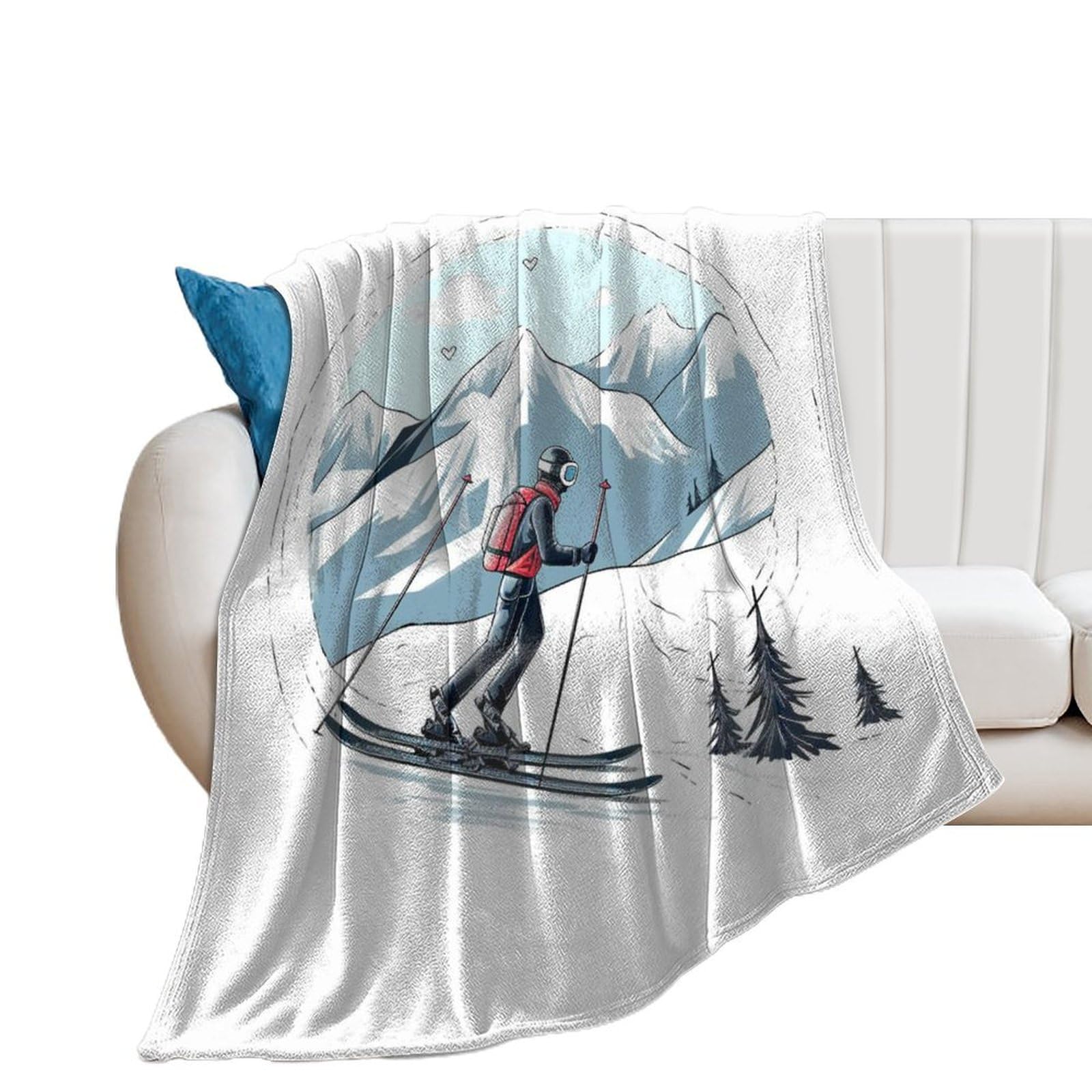 Couverture flanelle douce idée cadeau femme pour lit et voyage