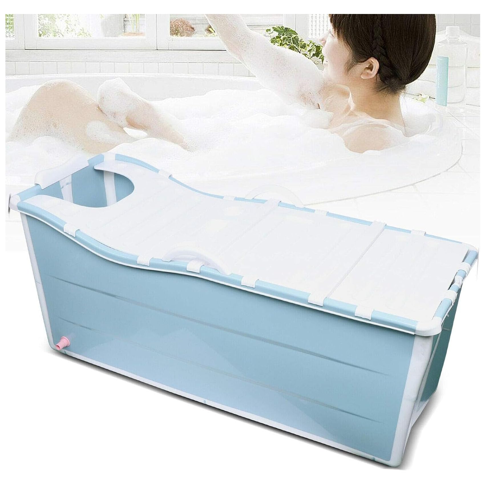 折りたたみ式 ポータブルバスタブ 浴槽 保温蓋付き Amazon.co.jp: ポータブルバスタブ 折りたたみ浴槽 折り畳み式