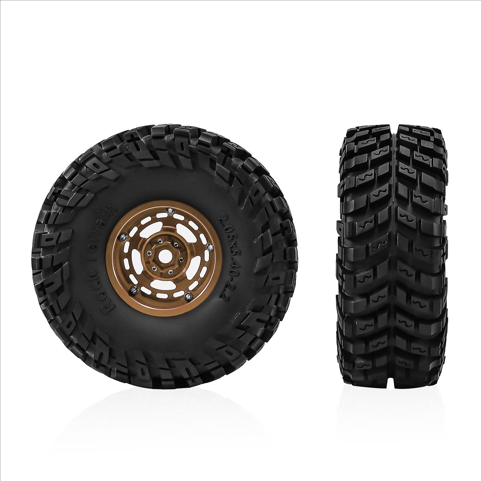 4 szt. 2,2'' piasta koła ze stopu aluminium z oponami gąsienicowymi 137 x 52 mm przegub sześciokątny 12 mm do 1/10 AXIAL SCX10 TRAXXAS TRX4 MJX H8H YK4083 RC Car