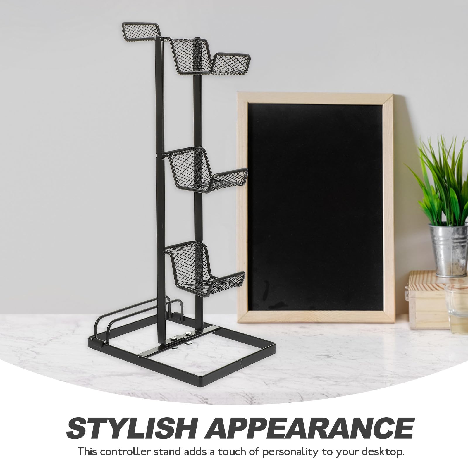 Operitacx Soporte para Mando Soporte para Auriculares Estante de Almacenamiento Multifuncional para Accesorios de Escritorio para Jugadores Colgador para Auriculares Dormitorio
