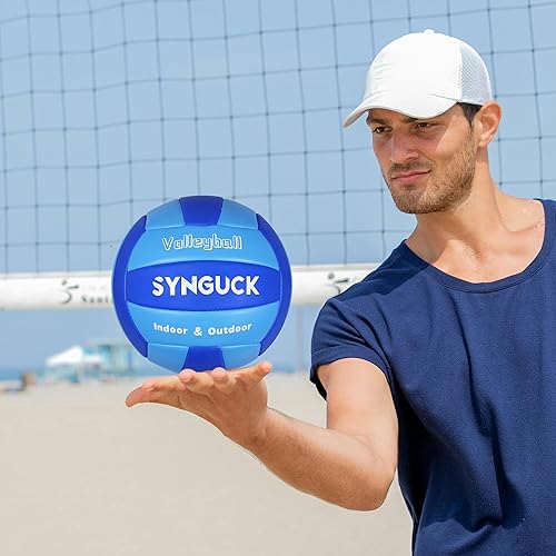 Miniatura 5 de SYNGUCK Balón de voleibol de tamaño 5  Voleibol suave oficial para interiores y exteriores para entrenamiento deportivo, juegos y juego  perfecto