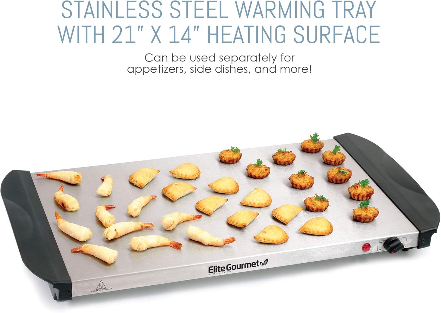 Elite Platinum EWM-6171 7.5 Quart Triple Buffet Server Food Warmer Temperature Control, Clear Slotted Lids, Perfect for Parties, Entertaining & Holidays, 3 x 2.5Qt: Chafing Dishes: Home & Kitchen