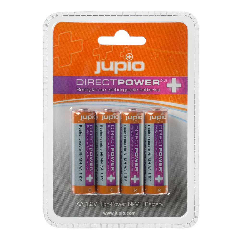 Jupio Direct Power Plus AA Akkus - 4er Pack, Sofort Einsatzbereit