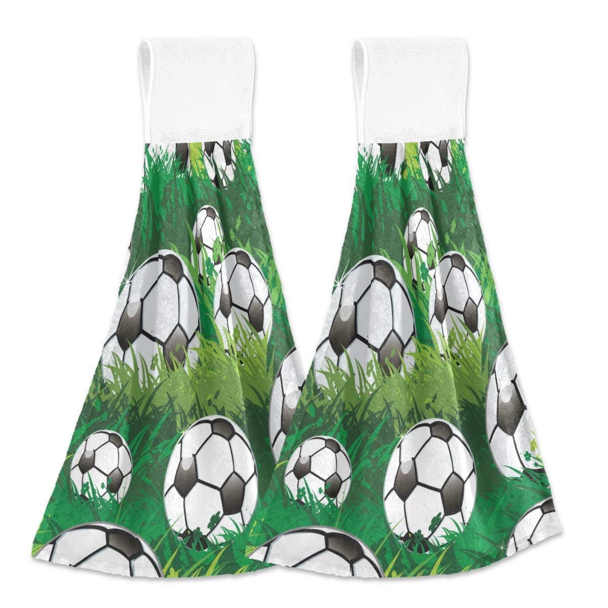 Absorbent Hanging Kitchen Hand Towels - Football Dishcloths Decorative Hang Cloth Tie Towels for Laundry Room Farmhouses Housewarming