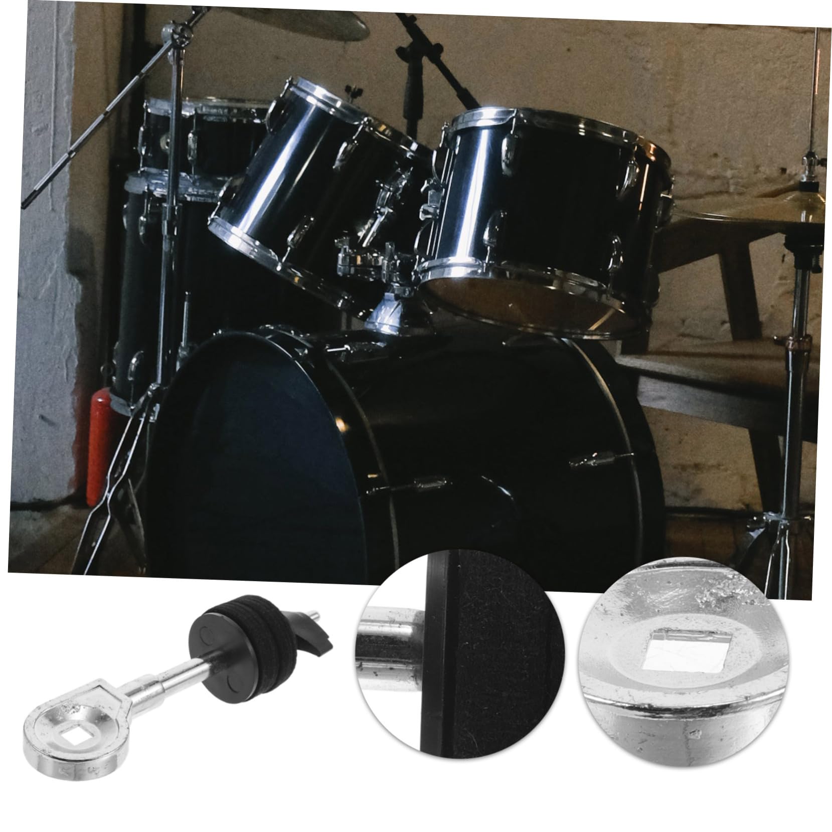 Mikinona Support de Cymbale, Accessoire de Percussion en Métal Noir pour Batterie Performance Stable Améliorant la Qualité Sonore Lors de Concerts