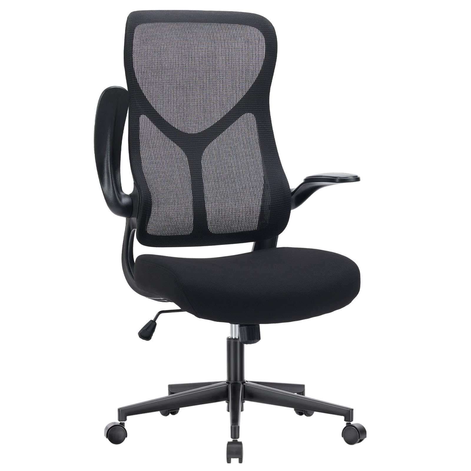 OLIXIS Ergonomic Office Chair Comfy High Back Desk Chair with Wheels Swivel Rolling Flip Up Arms Mesh Gaming