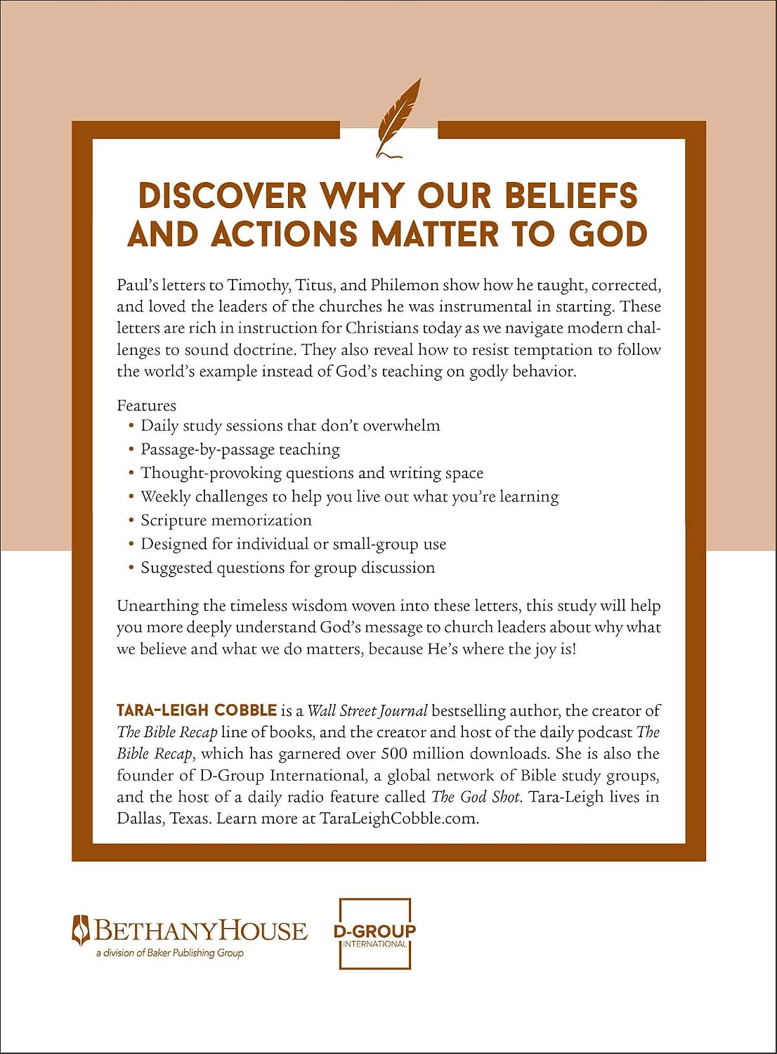 1 & 2 Timothy, Titus & Philemon: ―Includes Daily Readings, Teachings, Questions, Scripture Memory (Individual or Small Group Use) (The Bible Recap Knowing God Series)