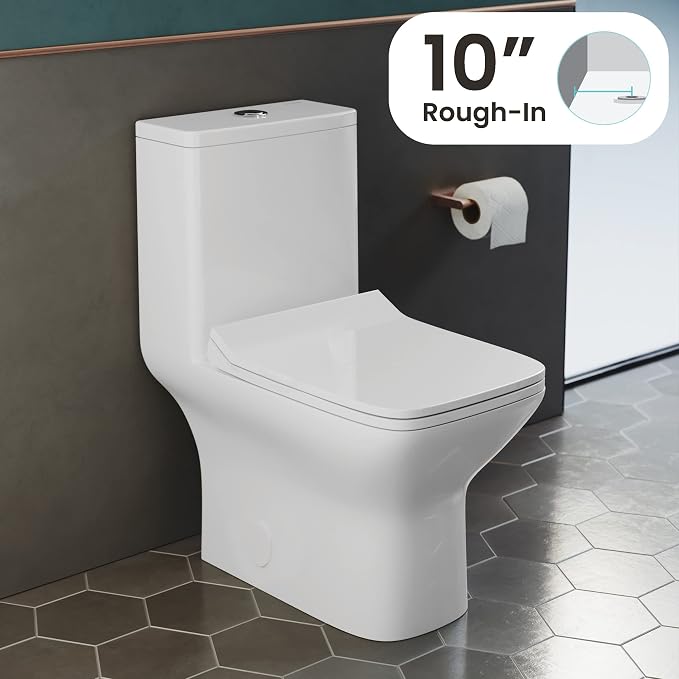Inodoro monoblock alargado Charme con doble descarga 1,1/1,6 galones por descarga y distancia de instalación de 10 pulgadas miniatura 3