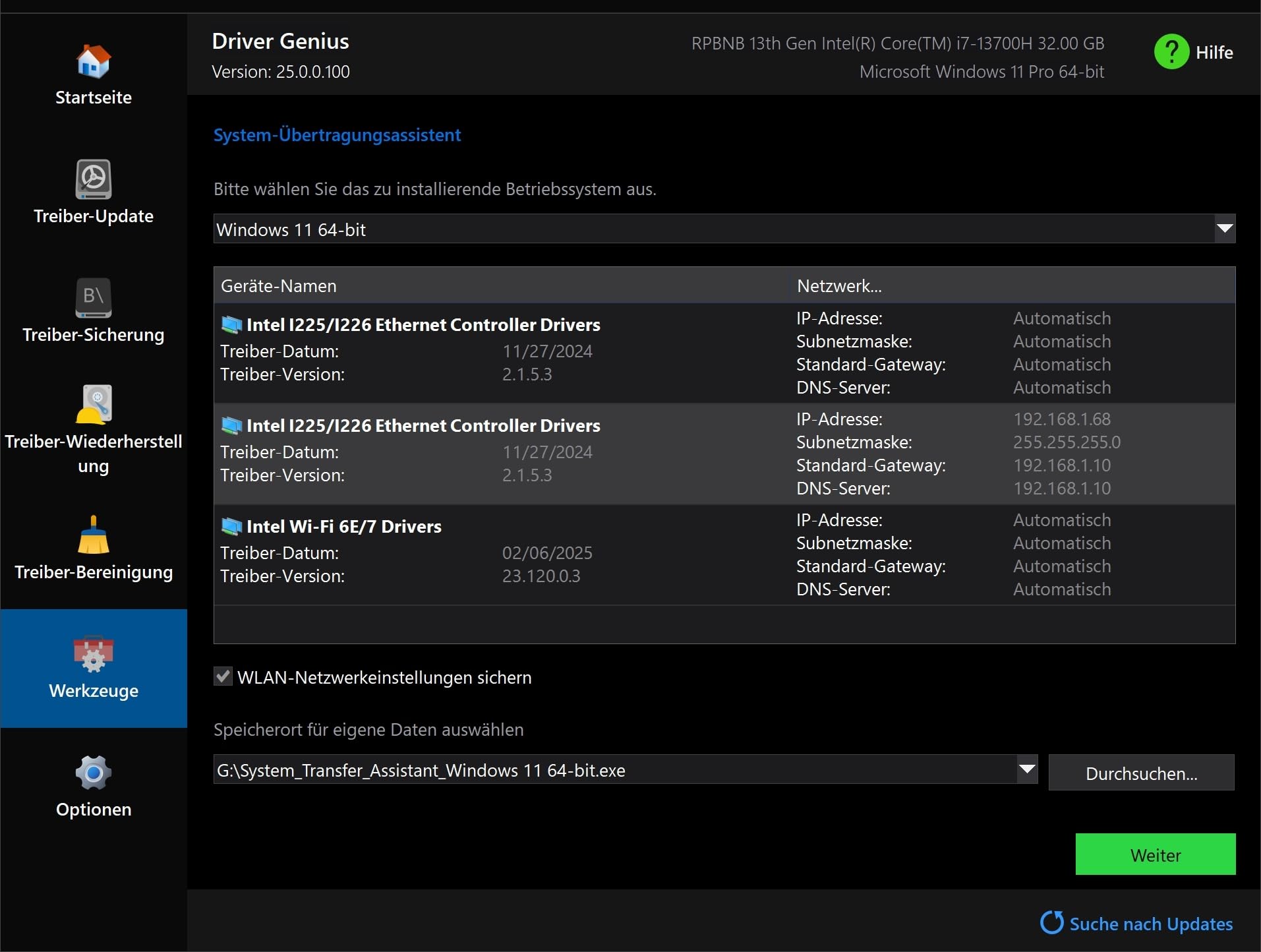 Driver Genius 25 Pro - Automatische Treiber-Updates & Systemübertragung für Windows PCs | Pro | 3 Gerät | 1 Benutzer | 1 Jahr | PC Aktivierungscode per Email