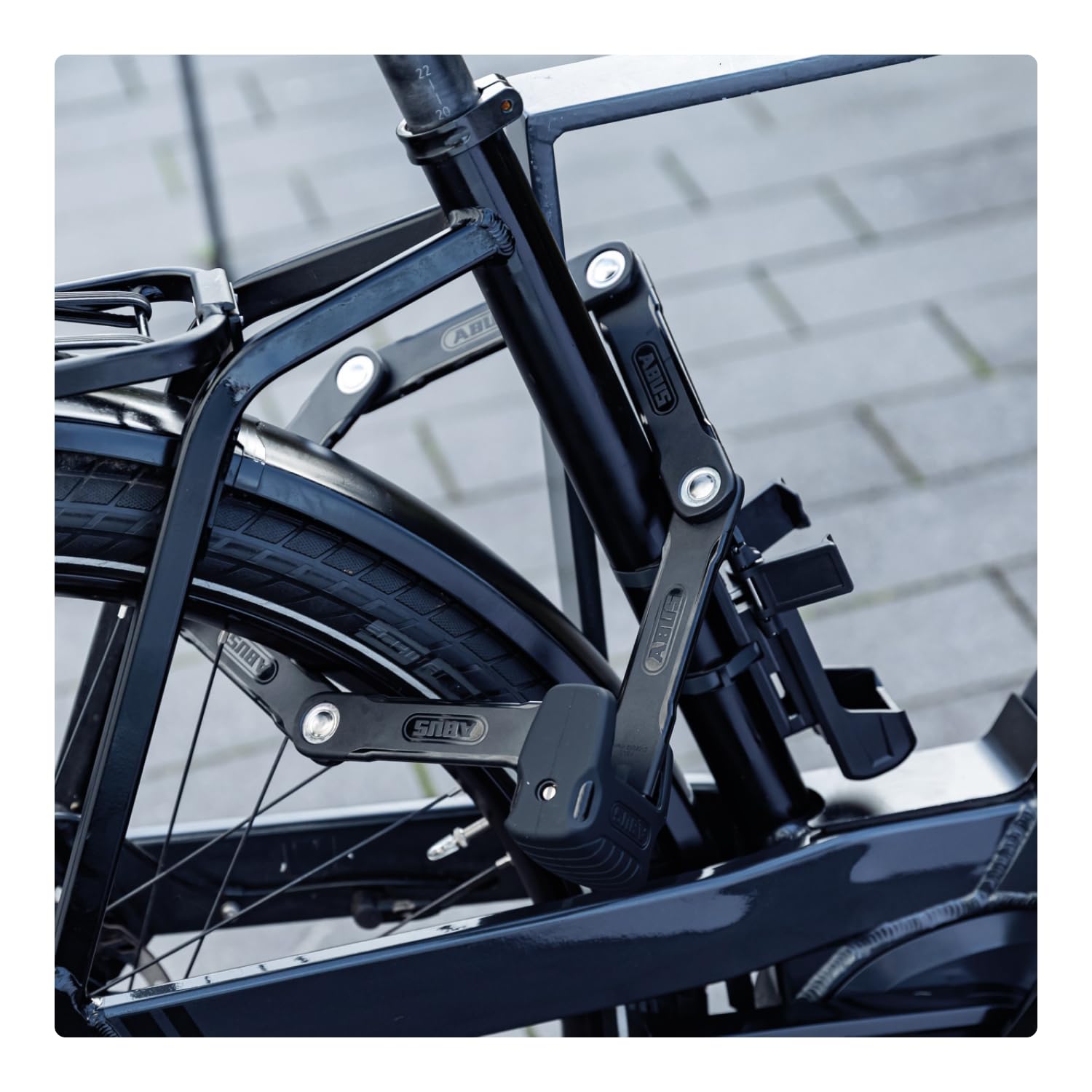 ABUS Lucchetto pieghevole Bordo Granit 6500K con porta lucchetto SH - Lucchetto per bicicletta con cilindro XPlus per un'elevata protezione contro le manomissioni - Lunghezza 90 cm