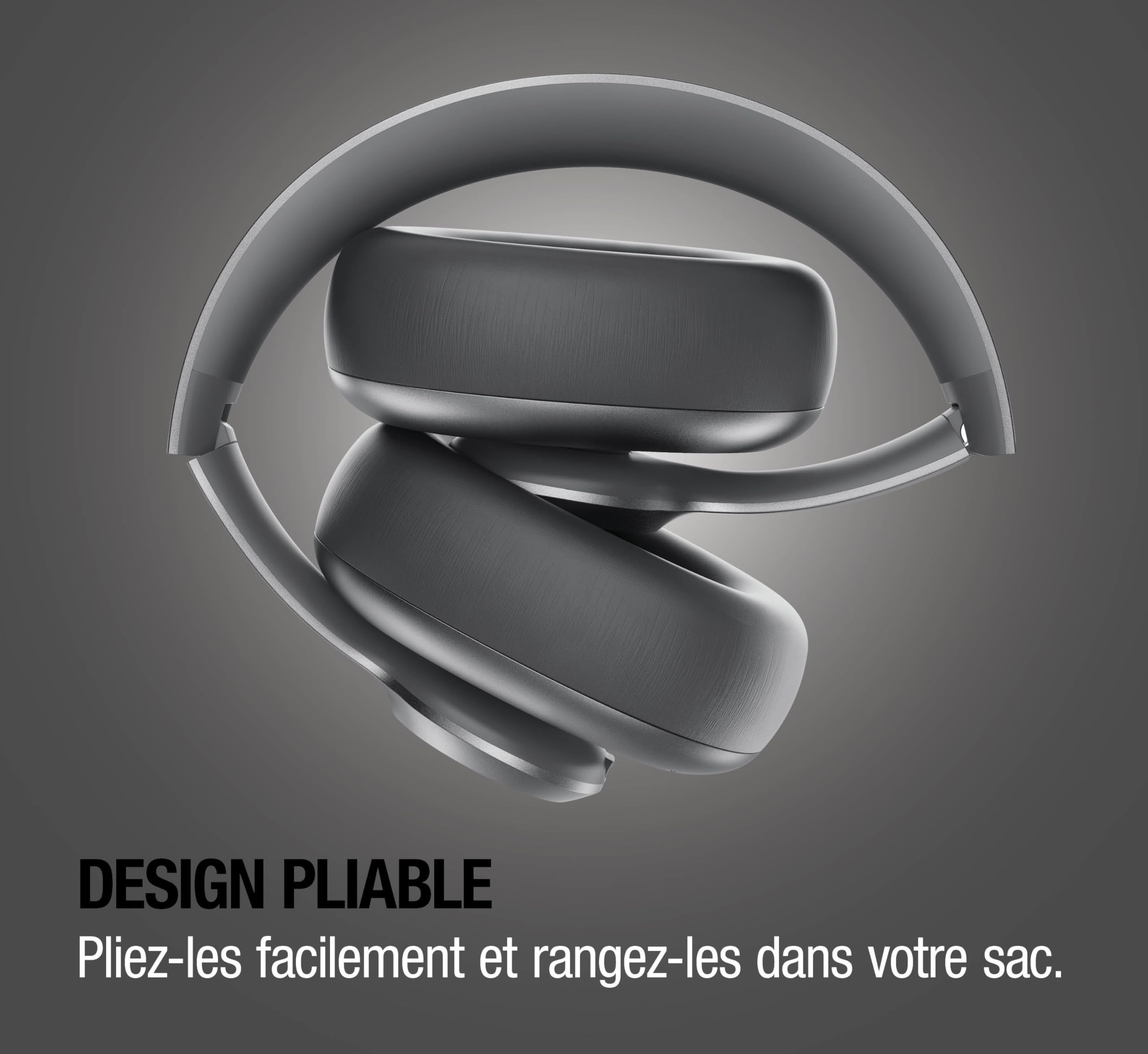 Fresh 'n Rebel Clam Blaze 2, Casque sans Fil Circum-auriculaire, 80 h d’autonomie, Bluetooth 5.3, Application My Sound, Microphone intégré, Pliable, Boutons cliquables, Charge Rapide (Storm Grey)