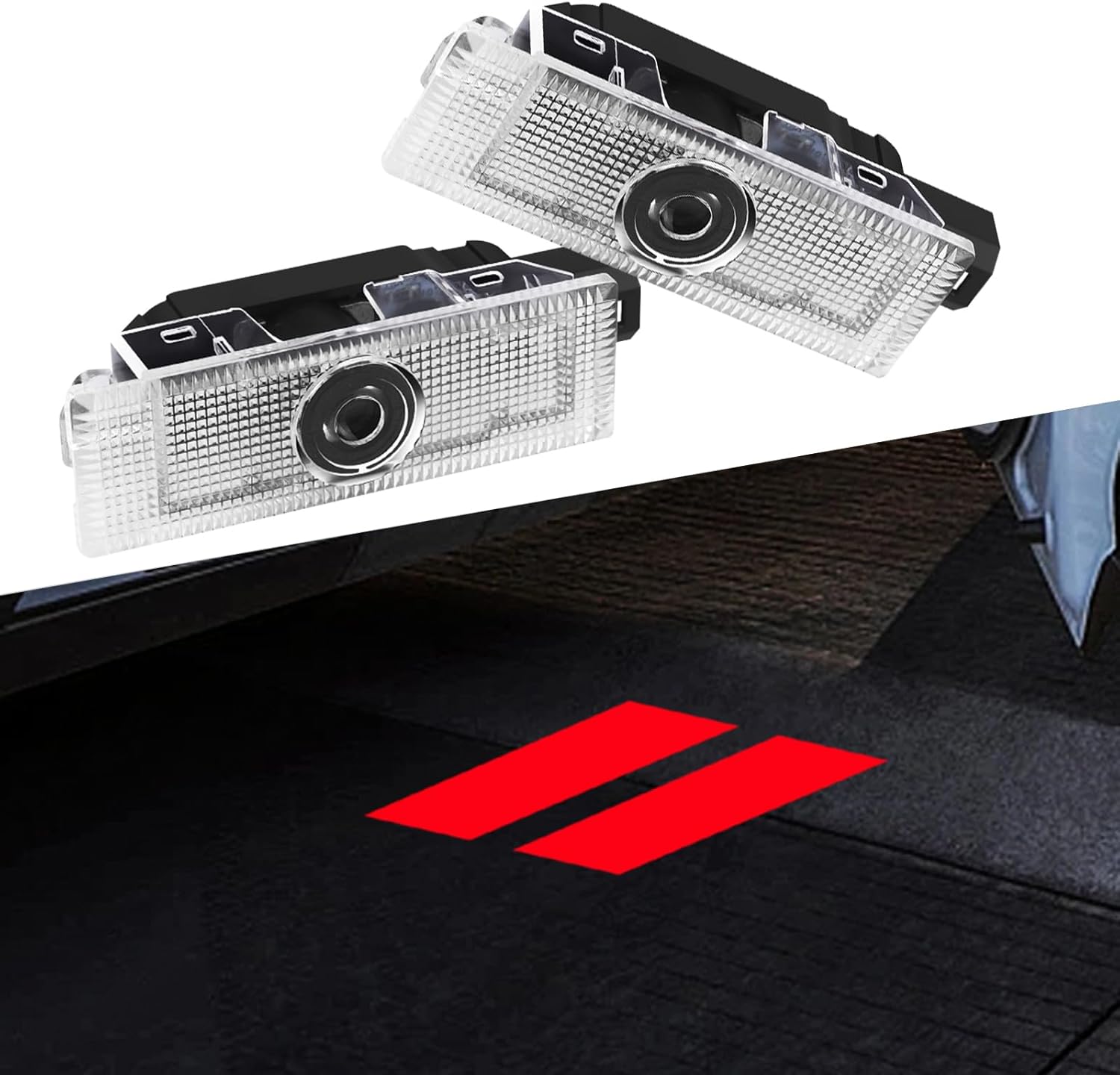 2Pcs Door Lights Logo for Dodge Challenger 2015-Present, Puddle Lights, Car Door Lights Logo Projector, Courtesy LED Welcome Puddle Projection Light Lamps Accessories