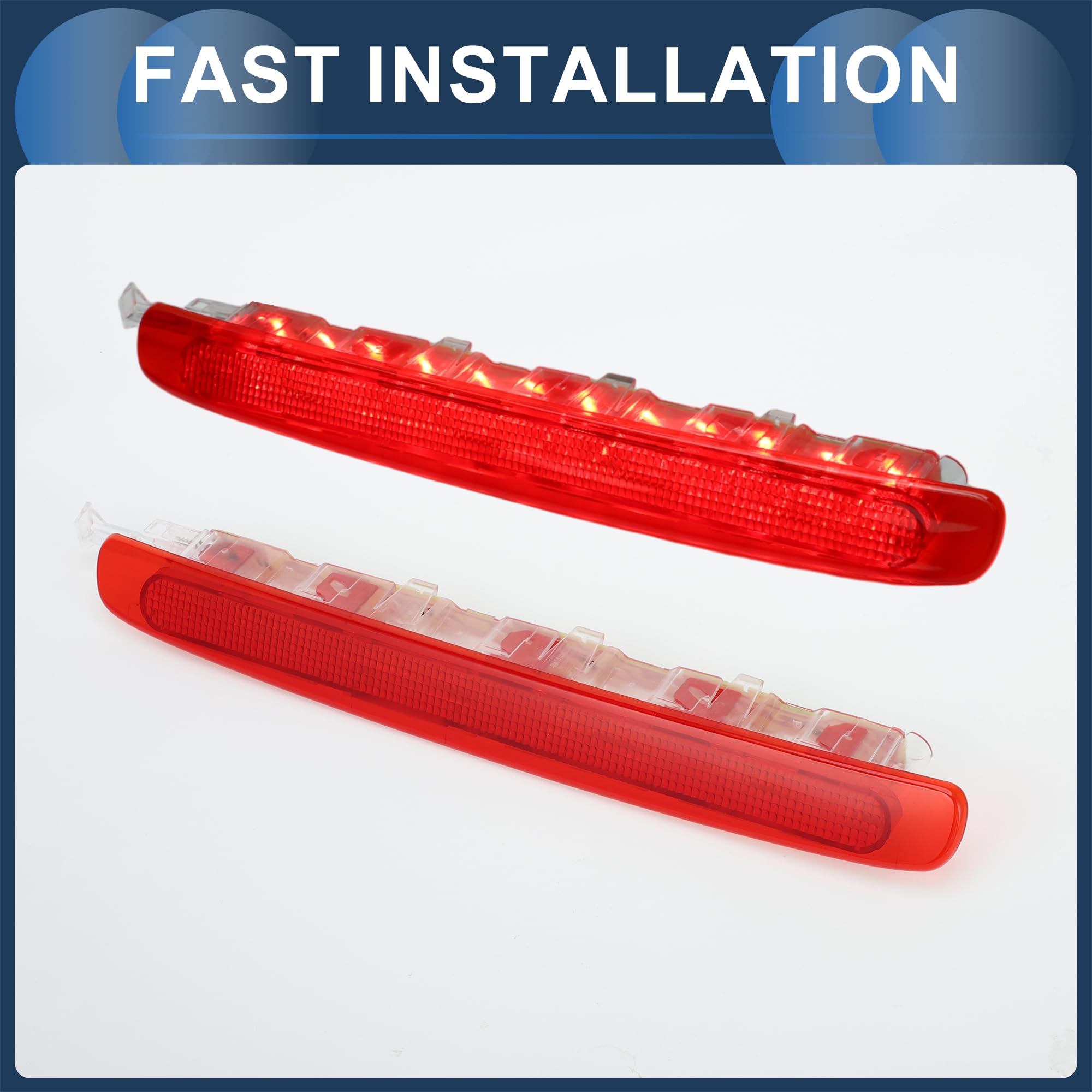 Tercera Luz De Freno Led Para Seat Altea Xl 5P 06-15 1 Pc | Para Seat Altea Freetrack-Type 5P 07-15, Para Seat Altea 5P Facelift 09-15, Rojo, Abs, 32X3Cm, Ip67, 12V, 2 Pines