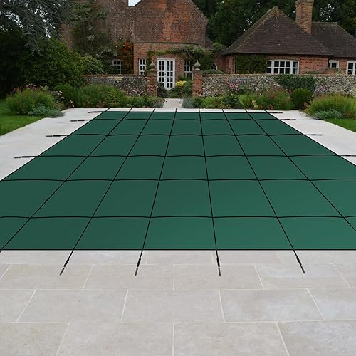 GARVEE Cubierta de seguridad para piscina enterrada de 22 x 42 pies con red de seguridad para piscina y herramientas de instalación, cubierta de