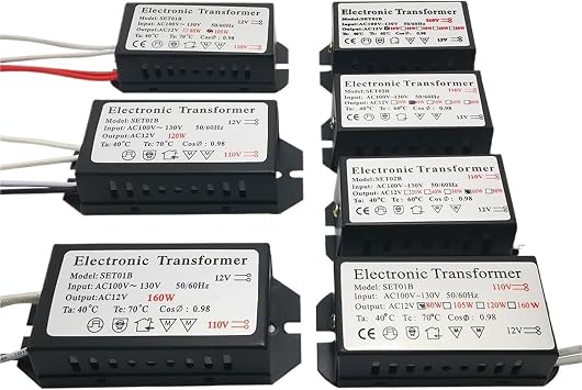 110V Electronic Transformer 60W 120w 160W AC110V-130V to AC 12V Power Supply for G4 Halogen Crystal Lamp Beads Quartz Chandelier160W