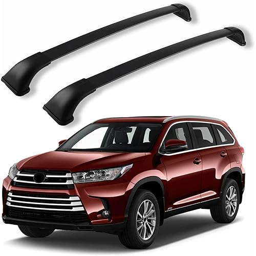 Crossbars Roof Rack Compatible for 2015-2019 Highlander(Include XLE Limited & SE Models), Aluminum ABS Luggage Cross Bars for Roof Cargo, Canoe Kayak, Ski Bike Carrier