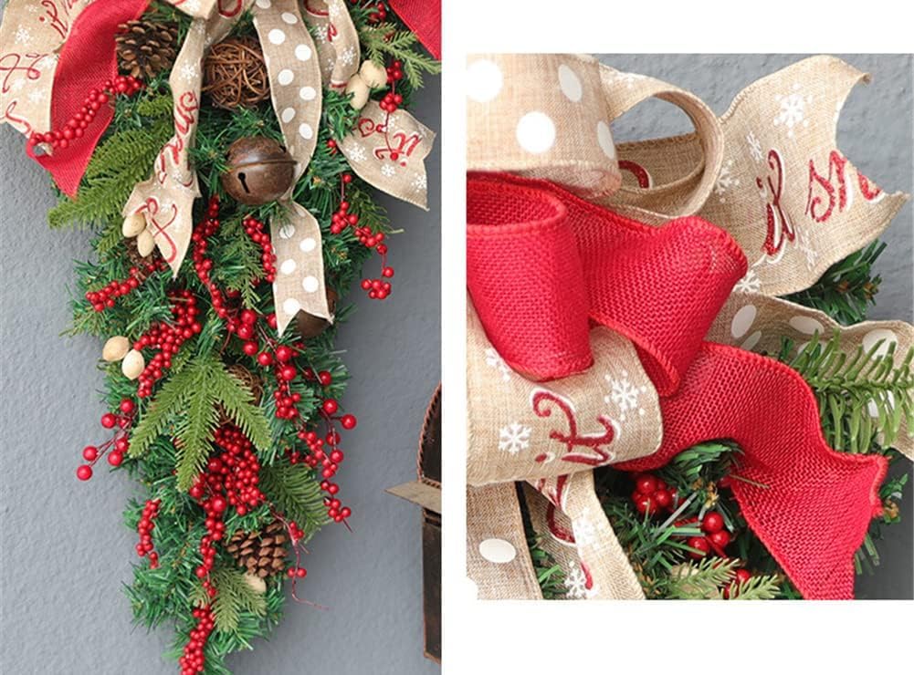 Amazon.co.jp: SCLYX クリスマススワッグ 60cm 北欧風