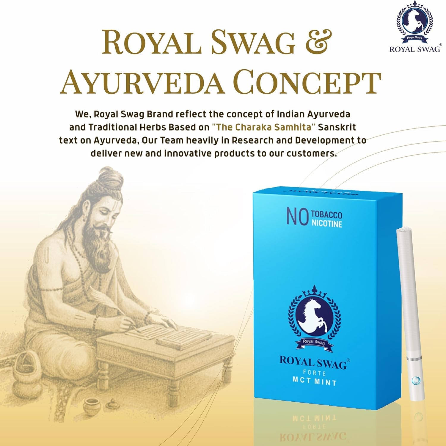 ROYAL SWAG Ayurvedic Wellness Stickss 100% Tobacco & Nicotine Free Cigarettes Clove, Mint Flavoured | Smoking Cessation(Pack Of 2) 3