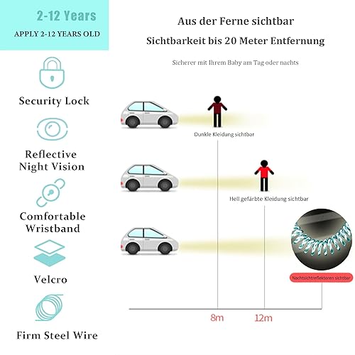 Miniatura 7 de Arnés para niños pequeños, correa para caminar, con correa de muñeca antipérdida para niños, arnés de seguridad para niños, mejorado con reflectante