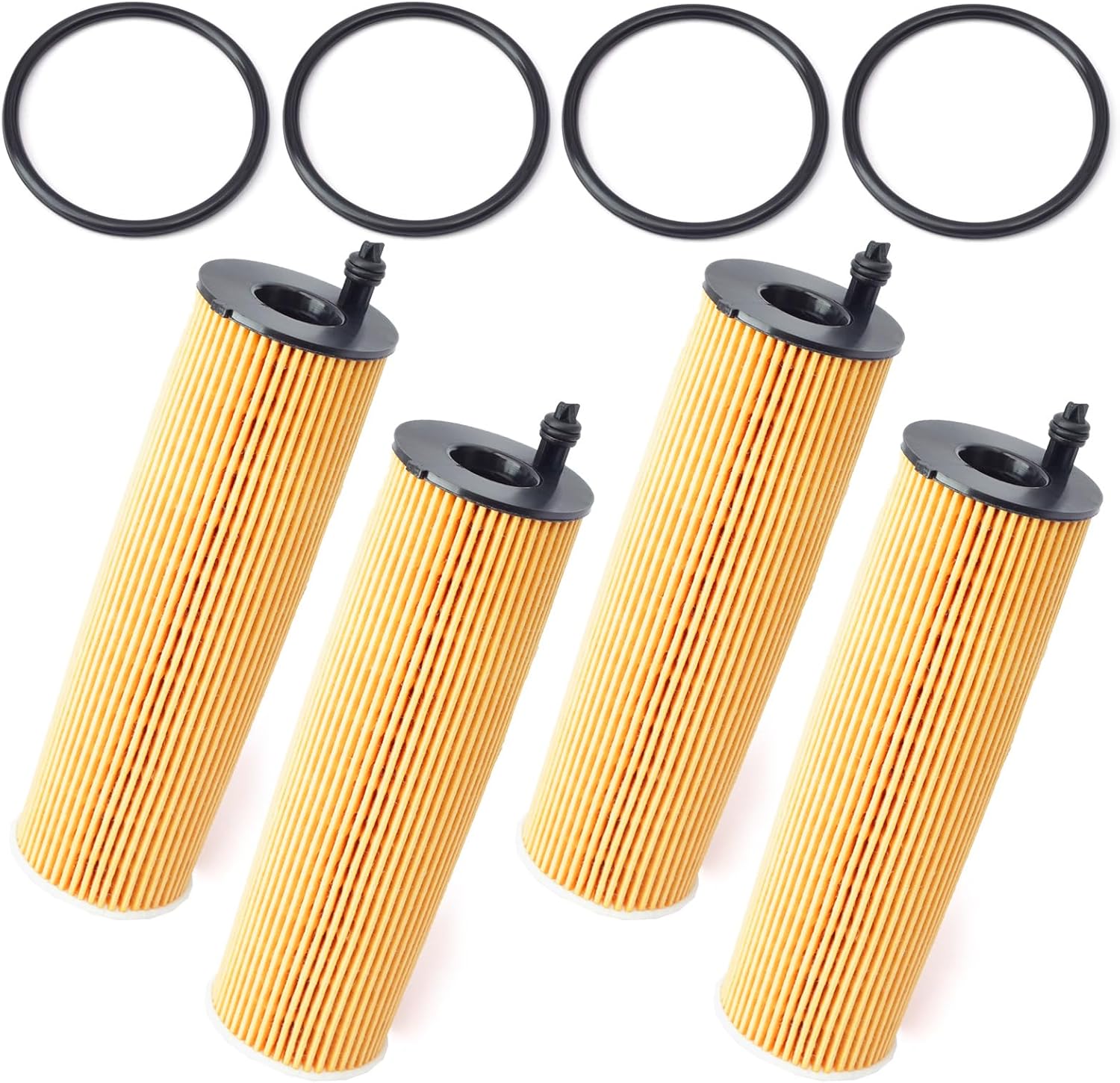 4Pcs A6541801100 Engine Oil Filters with Gasket Compatible with Mercedes-Benz Sprinter 2500 3500 3500XD 2.0L 2023 2024 Replacement Part Kit Replaces 6541801100 A654-180-11-00 HU6020Z