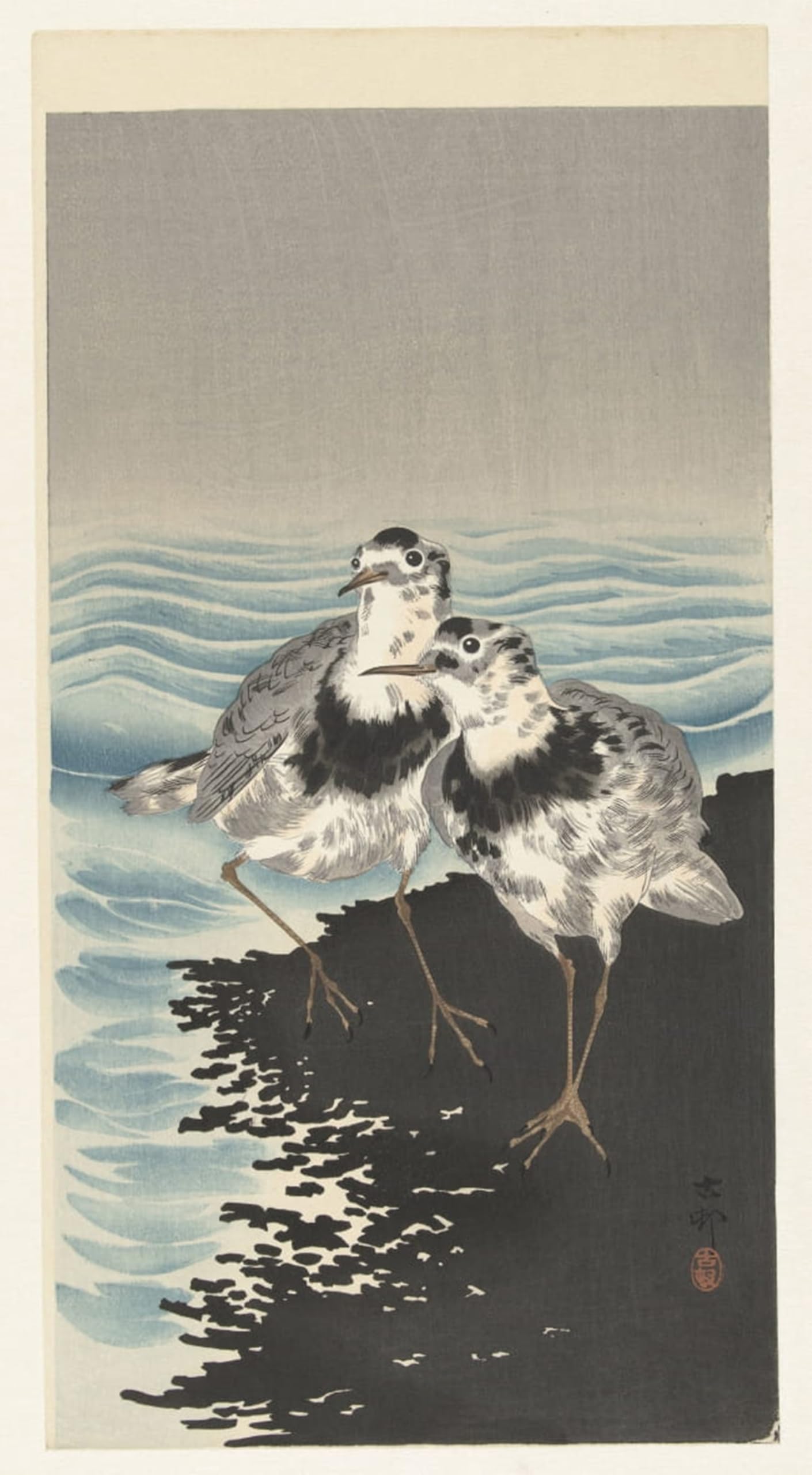 ARTXLXXBN Famous Painting Art Wall Decor Abstract Art Picture Jumping Carp by Ohara Koson Animal Pictures for Home Decor 60x90cm