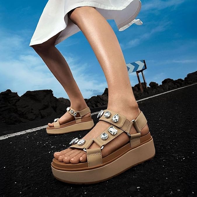 FitFlop Womens Gen-Ff Max Ultra-Jewel Leather Back-Strap Sandals