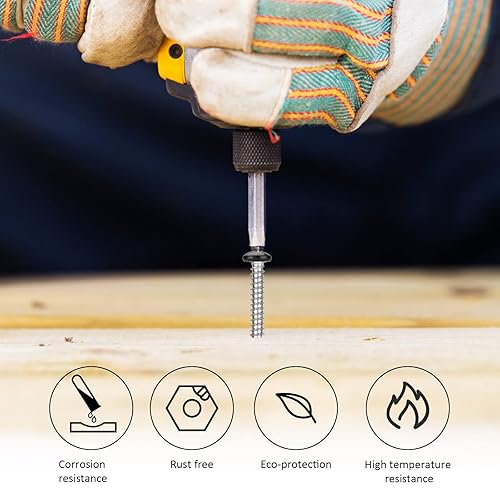 Miniatura 7 de Black Head - 50 tornillos de madera Phillips de acero inoxidable #10 x 3 pulgadas, tornillos de acero inoxidable 18-8 A2 (304), kit de tornillos