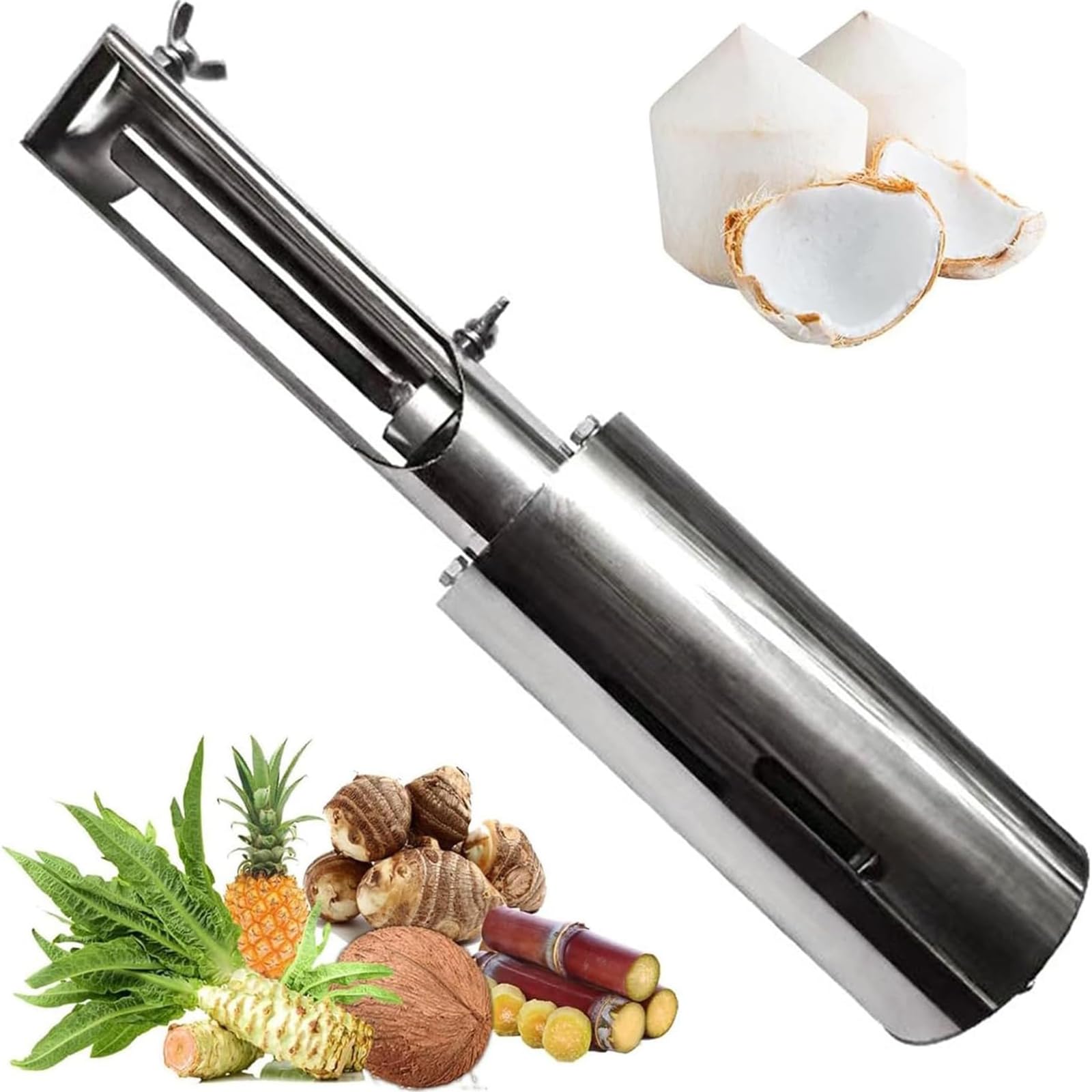 Máquina peladora automática con grosor ajustable para frutas y verduras, pelador eléctrico de verduras con cubierta protectora extendida para uso doméstico y cocina