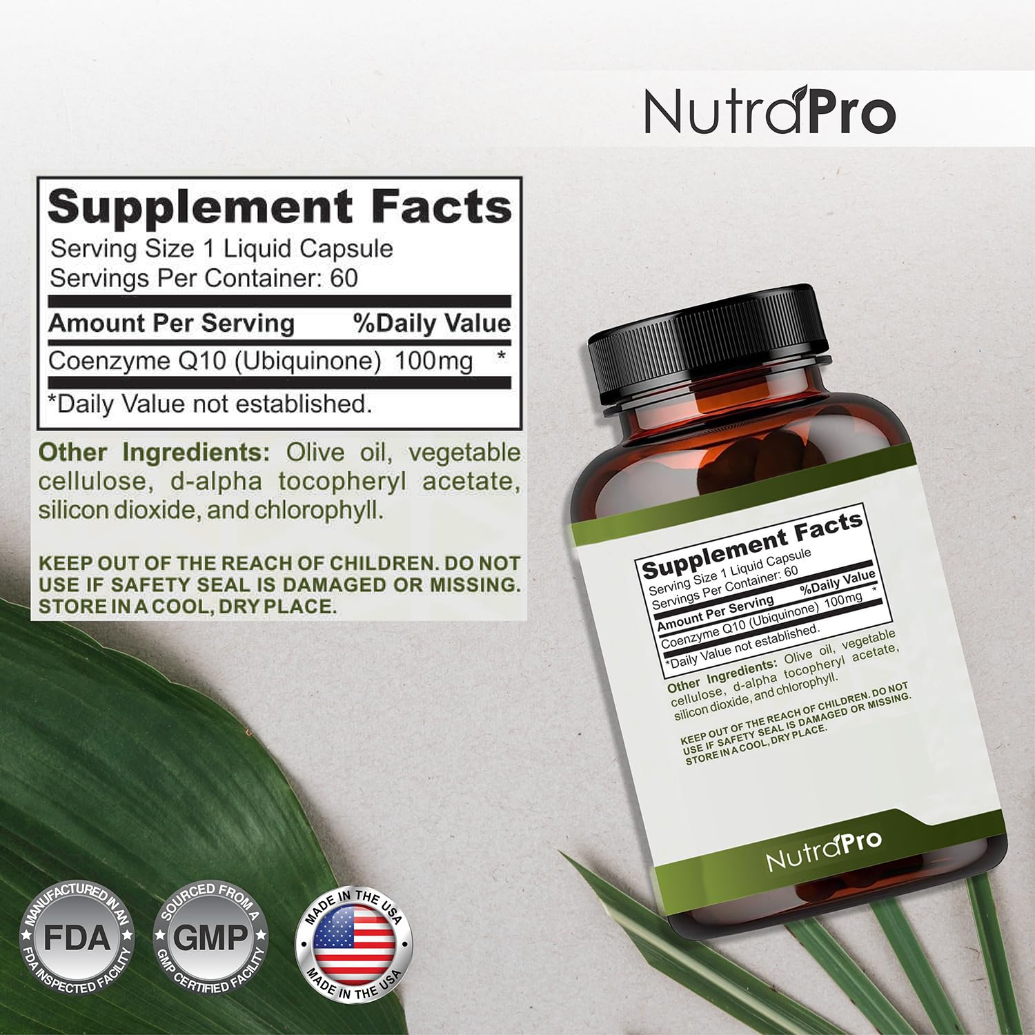NutraPro CoQ10 100mg Heart Health-High Absorption Coenzyme Q10 Supplement. — Amazon image 5