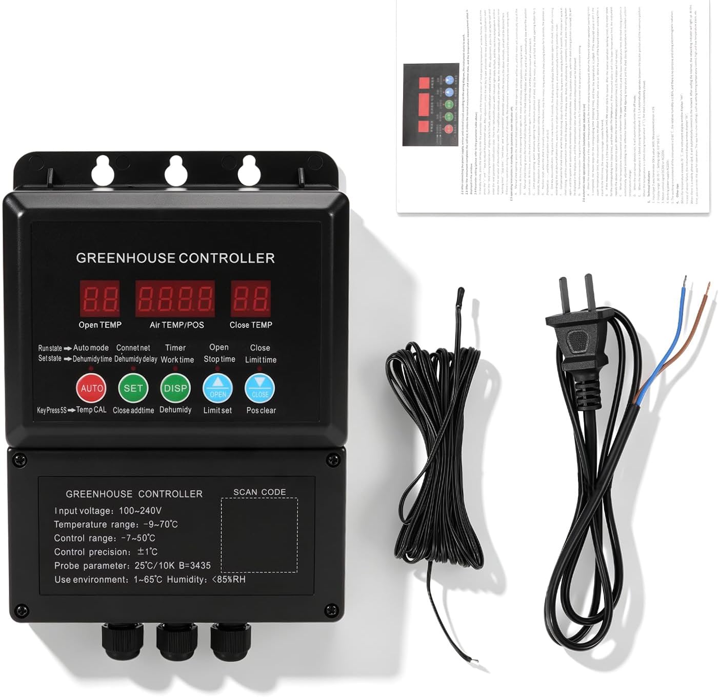 Greenhouse Roll Up Vent Motor Intelligent Thermostat Controller