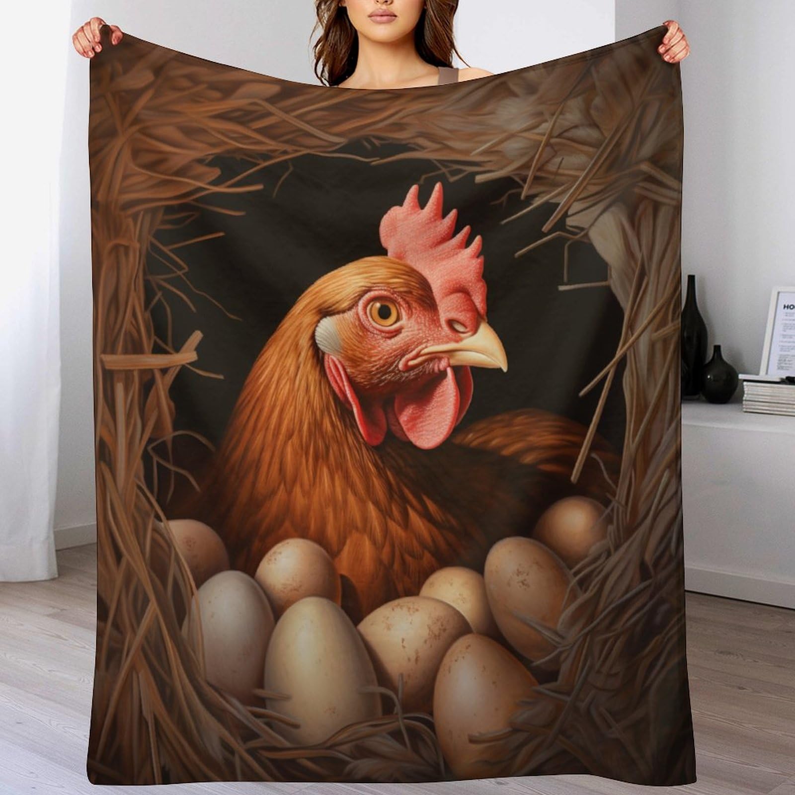Couverture canapé poulet plaid chaud flanelle résout le froid hivernal lit et salon 180x200