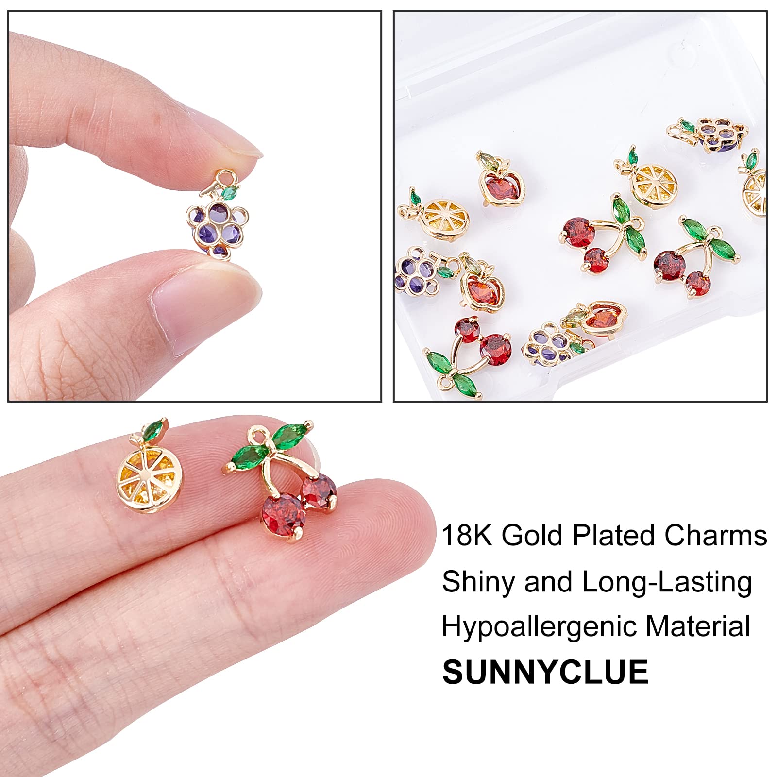 SUNNYCLUE Obst Charms Set - 80 Stück Ananas Anhänger, Silberfarben Für Schmuck DIY