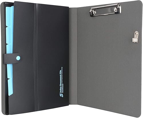 Miniatura 5 de Portafolio de bloc de notas con carpeta de archivos expandibles, organizador de archivos expandible A4, estuche organizador de archivos de negocios,