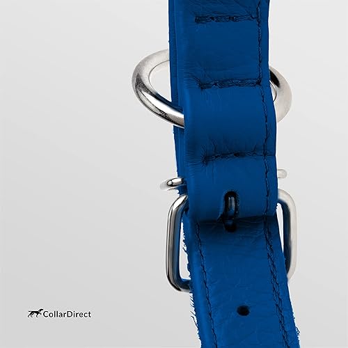 Miniatura 3 de Collar para perro de cuero enrollado CollarDirect, collar para cachorro redondo de acolchado suave, collar de cuero auténtico hecho a mano para