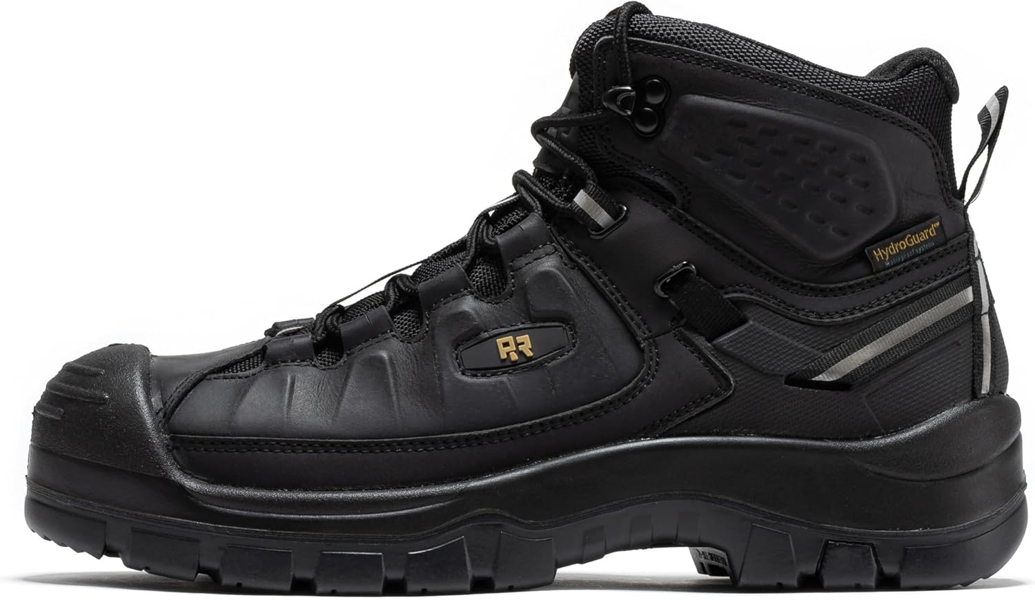 ROCKROOSTER Woodland Waterproof Composite Toe Work Boots for Men, 5" Comp Toe Cap Non-Slip Rubber Safety Boot, Leather Construction Hiking Boots, Comfortable, ASTM F2413-18 I/75 C/75 EH, AK661 - Image 2