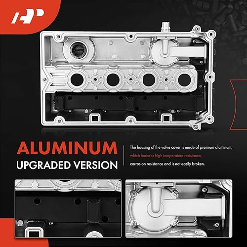 Miniatura 5 de A-Premium Kit de cubierta de válvula de motor compatible con Chevy Cruze, Sonic, Trax, Aveo, Aveo5, L4 1.6L 1.8L (tipo de aluminio mejorado)